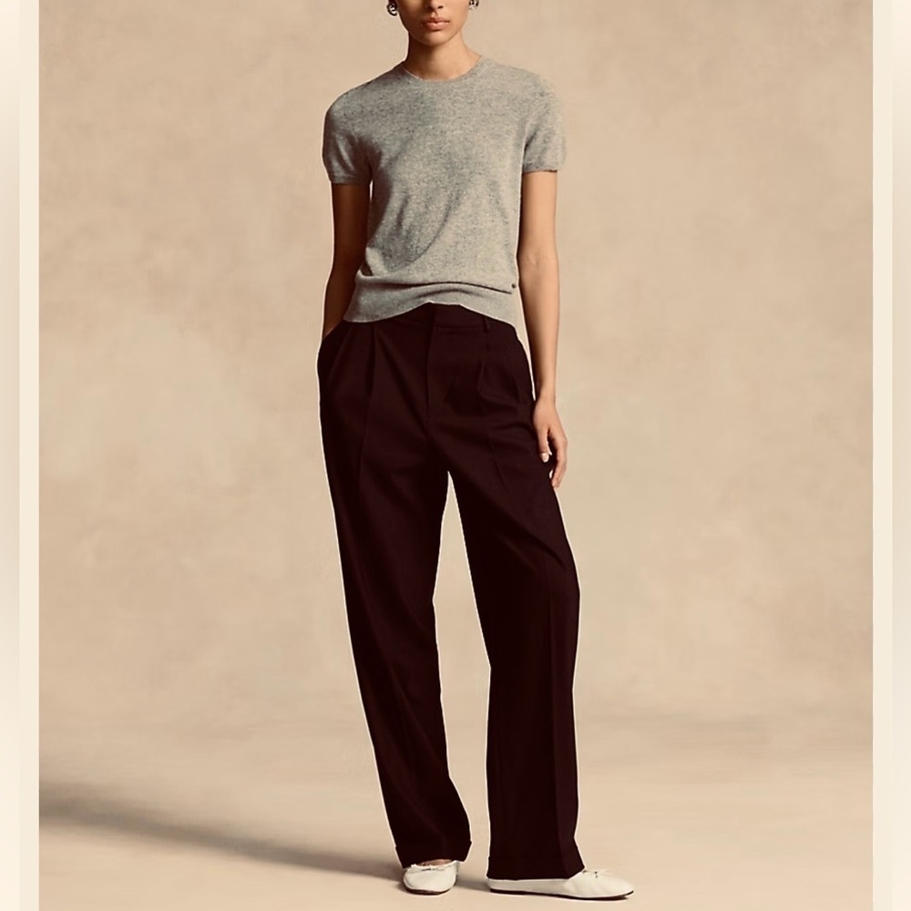 Ralph Lauren Collection Wool Blend Straight-Leg Trousers
